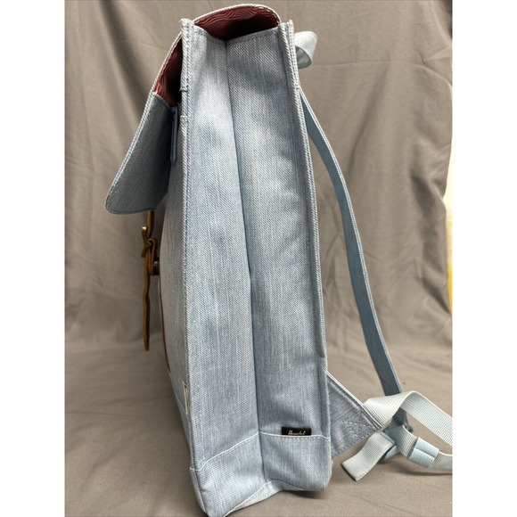 Herschel Supply Co Backpack Blue Red White Stripe Lining Strap Book Laptop Bag - Picture 7 of 16
